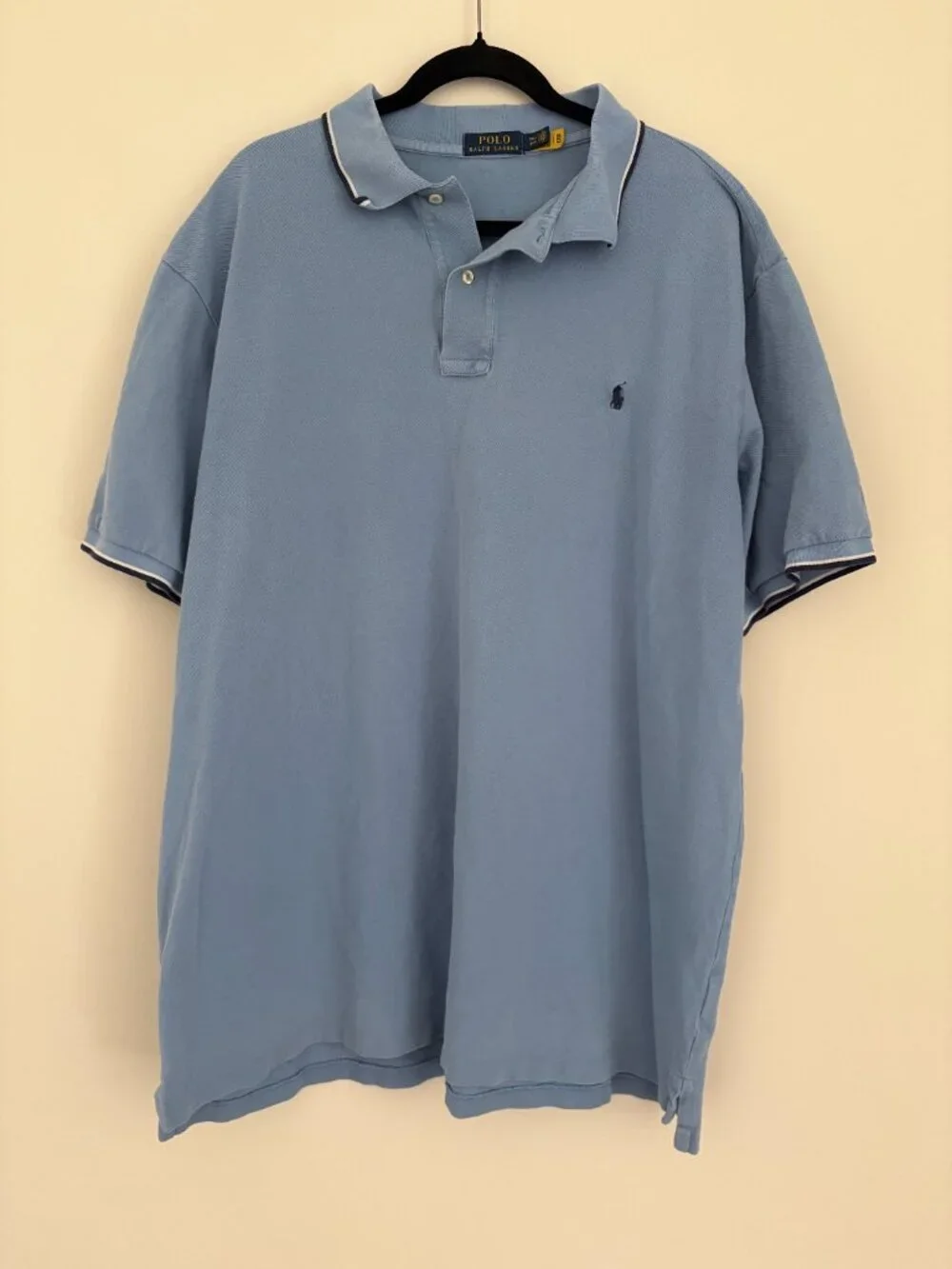 Polo Ralph Lauren Blue Polo Short Sleeve Pony Preppy Golf Coastal Athletic 2XLT